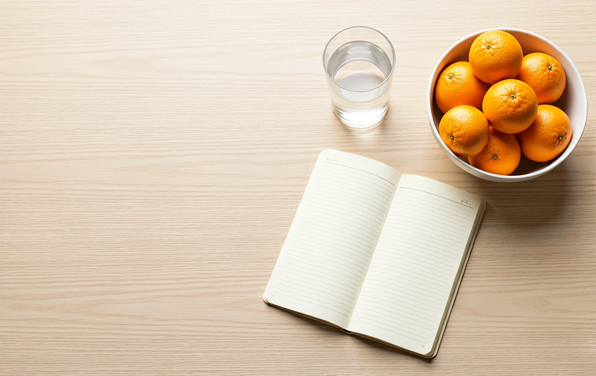 Professioneller Arbeitsplatz für Ernährungsberatung